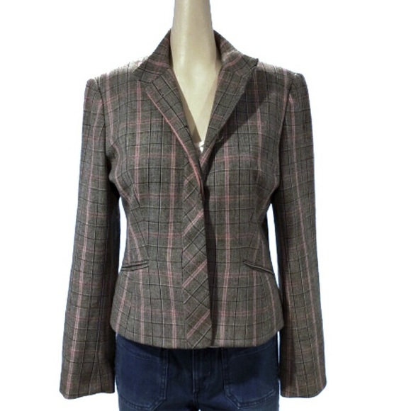 Vintage Jackets & Blazers - Vintage Gray and Pink Power Blazer